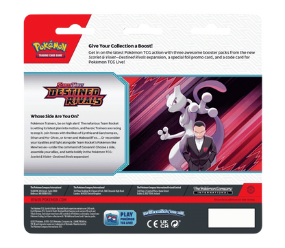 Pokemon: Scarlet & Violet - Destined Rivals - Three-Booster Blister Pack (Set of 2)
